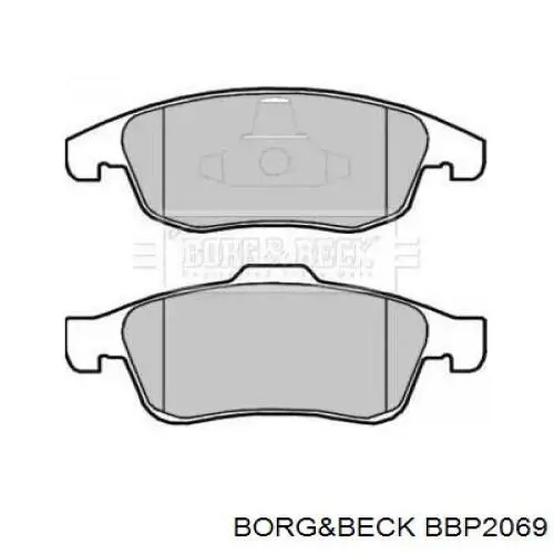 Колодки тормозные передние дисковые Borg&beck BBP2069