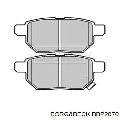 Задние тормозные колодки BBP2070 Borg&beck