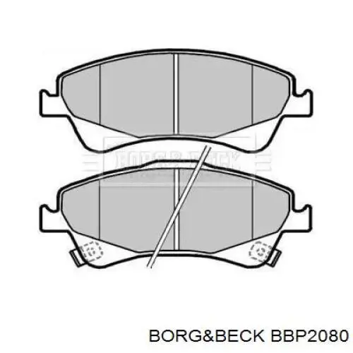 Передние тормозные колодки BBP2080 Borg&beck