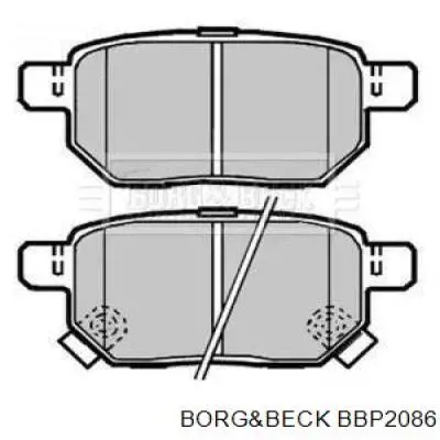 Задние тормозные колодки BBP2086 Borg&beck