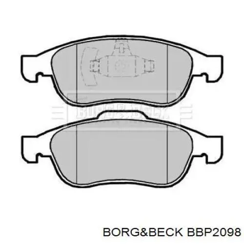 Передние тормозные колодки BBP2098 Borg&beck