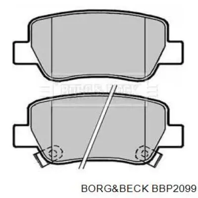 Задние тормозные колодки BBP2099 Borg&beck