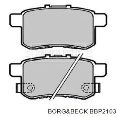 Задние тормозные колодки BBP2103 Borg&beck