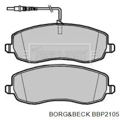 Передние тормозные колодки BBP2105 Borg&beck