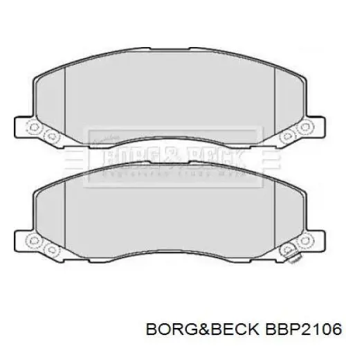 Передние тормозные колодки BBP2106 Borg&beck