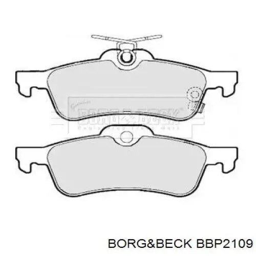 Задние тормозные колодки BBP2109 Borg&beck