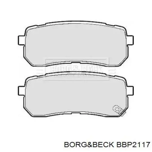 Задние тормозные колодки BBP2117 Borg&beck