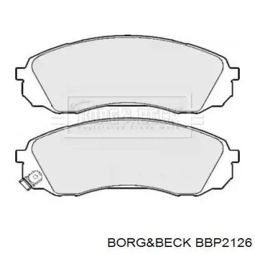 Передние тормозные колодки BBP2126 Borg&beck