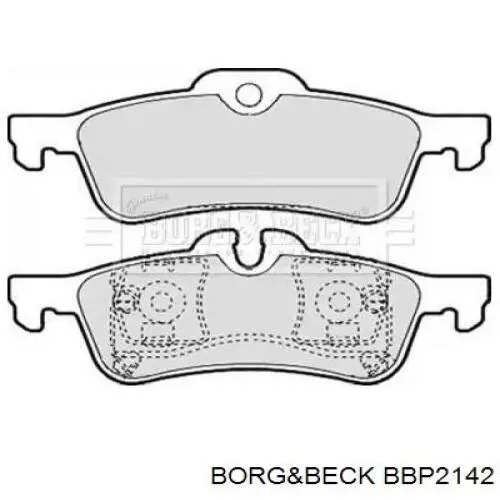 Задние тормозные колодки BBP2142 Borg&beck