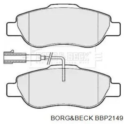 Передние тормозные колодки BBP2149 Borg&beck