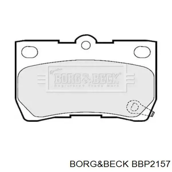 Задние тормозные колодки BBP2157 Borg&beck