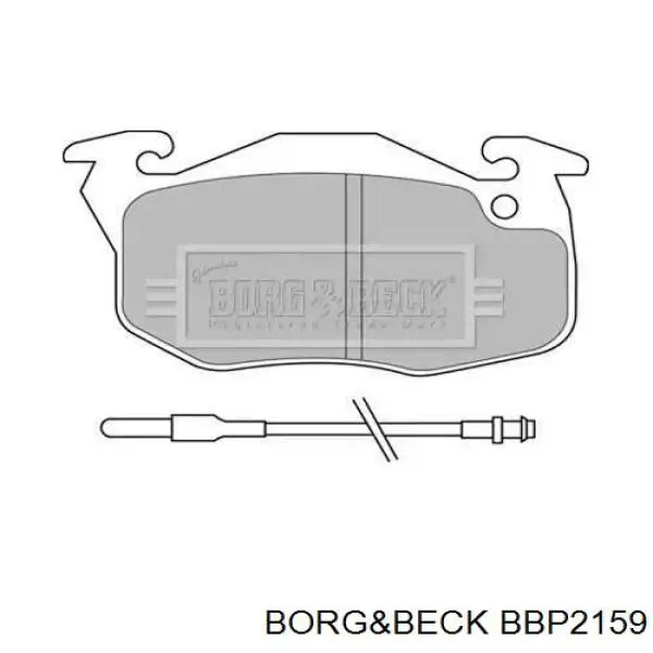 Передние тормозные колодки BBP2159 Borg&beck