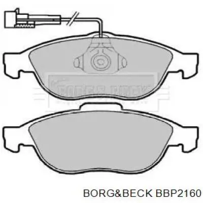 Передние тормозные колодки BBP2160 Borg&beck