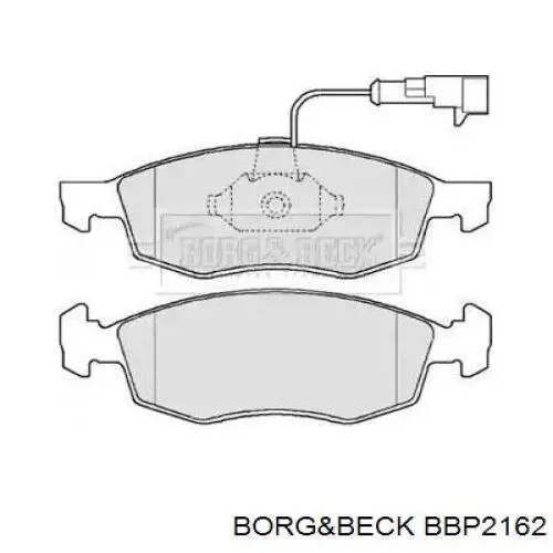 Передние тормозные колодки BBP2162 Borg&beck