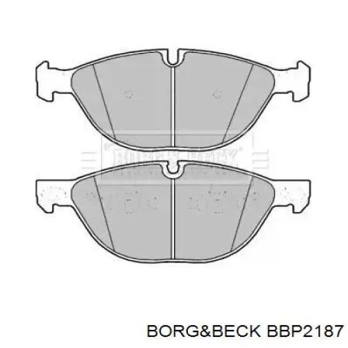 Передние тормозные колодки BBP2187 Borg&beck