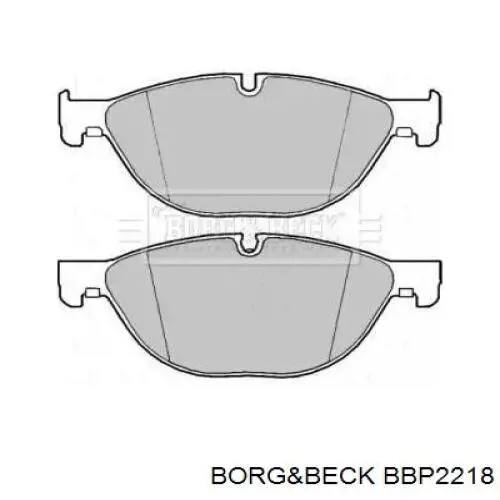 Передние тормозные колодки BBP2218 Borg&beck