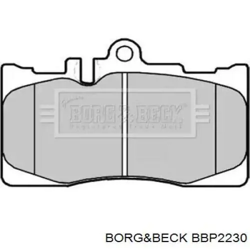 Передние тормозные колодки BBP2230 Borg&beck