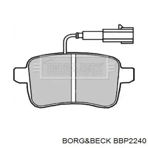 Задние тормозные колодки BBP2240 Borg&beck