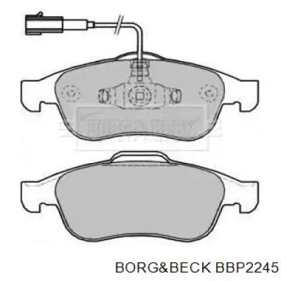 Передние тормозные колодки BBP2245 Borg&beck