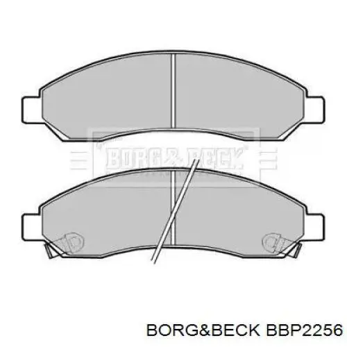 Передние тормозные колодки BBP2256 Borg&beck