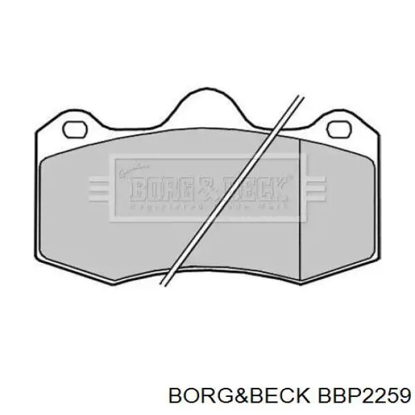 Передние тормозные колодки BBP2259 Borg&beck