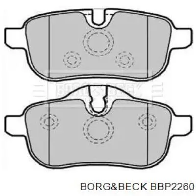 Задние тормозные колодки BBP2260 Borg&beck