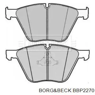 Передние тормозные колодки BBP2270 Borg&beck