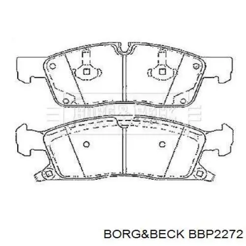 Передние тормозные колодки BBP2272 Borg&beck