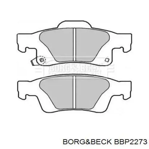 Задние тормозные колодки BBP2273 Borg&beck