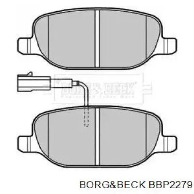 Задние тормозные колодки BBP2279 Borg&beck