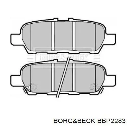 Задние тормозные колодки BBP2283 Borg&beck