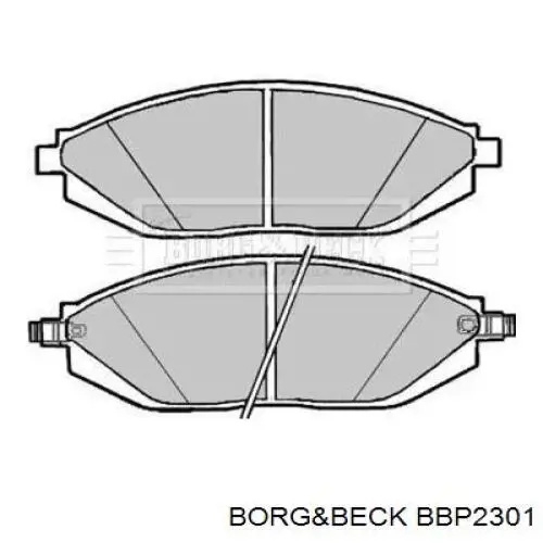 Передние тормозные колодки BBP2301 Borg&beck