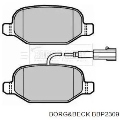 Задние тормозные колодки BBP2309 Borg&beck