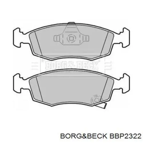 Передние тормозные колодки BBP2322 Borg&beck