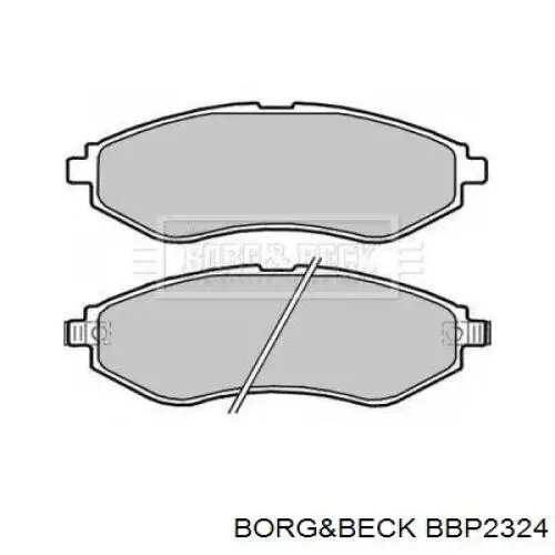 Передние тормозные колодки BBP2324 Borg&beck