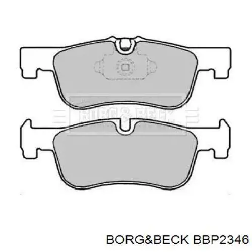 Передние тормозные колодки BBP2346 Borg&beck