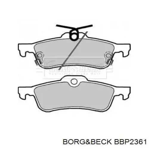 Задние тормозные колодки BBP2361 Borg&beck