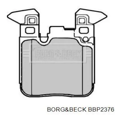 Задние тормозные колодки BBP2376 Borg&beck