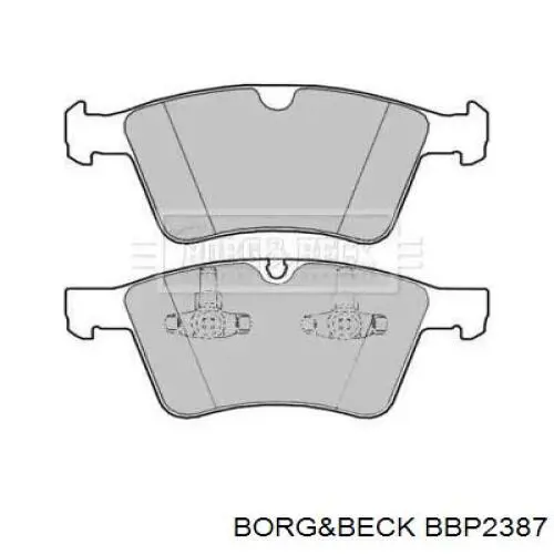 Передние тормозные колодки BBP2387 Borg&beck