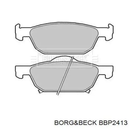 Передние тормозные колодки BBP2413 Borg&beck