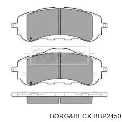 BBP2450 Borg&beck sapatas do freio dianteiras de disco