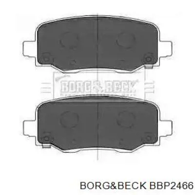 BBP2466 Borg&beck sapatas do freio traseiras de disco