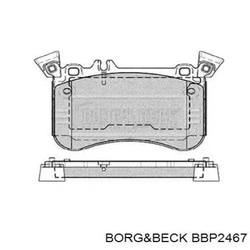 Передние тормозные колодки BBP2467 Borg&beck