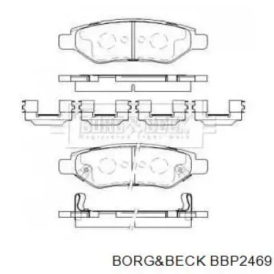 Задние тормозные колодки BBP2469 Borg&beck