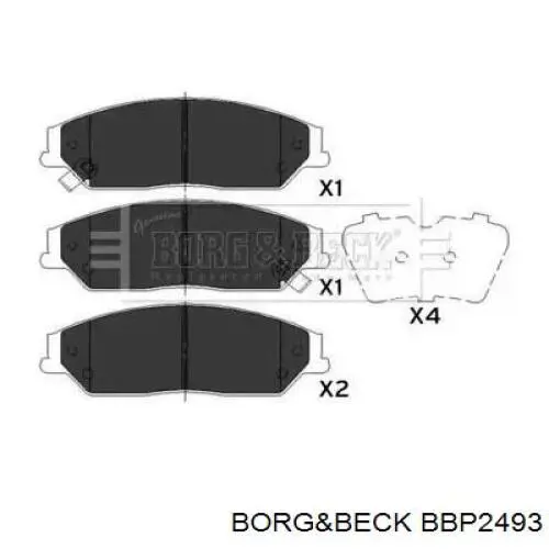 Передние тормозные колодки BBP2493 Borg&beck