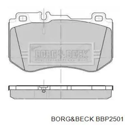 BBP2501 Borg&beck sapatas do freio dianteiras de disco