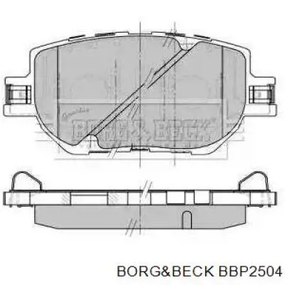 Передние тормозные колодки BBP2504 Borg&beck