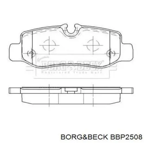 Задние тормозные колодки BBP2508 Borg&beck