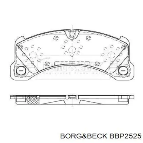 Передние тормозные колодки BBP2525 Borg&beck