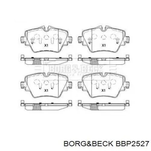 BBP2527 Borg&beck sapatas do freio dianteiras de disco